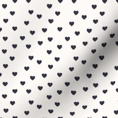 black hearts on white 3x3