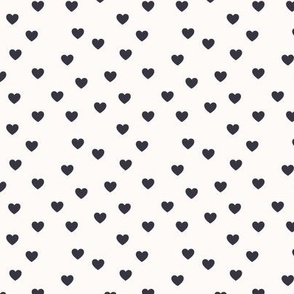 black hearts on white 3x3