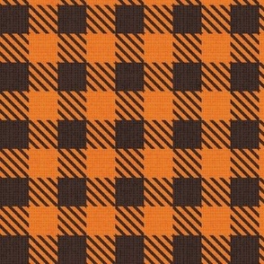 Small scale // Reworked shepherd’s check coordinate // nile blue and gold drop orange classic border tartan