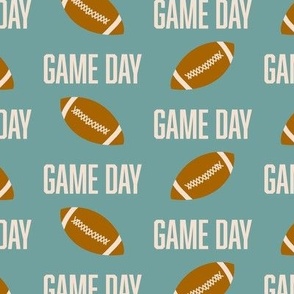 Small Football Game Day on Teal