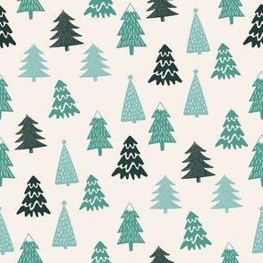 MEDIUM christmas tree fabric - christmas fir tree fabric