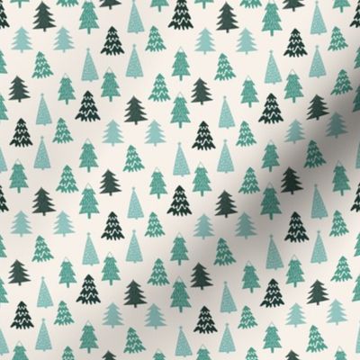MINI christmas tree fabric - christmas fir tree fabric