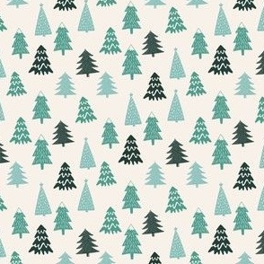 MINI christmas tree fabric - christmas fir tree fabric