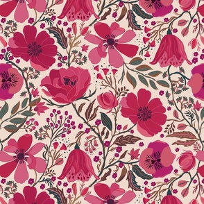 Victorian Jewel Floral - Blush