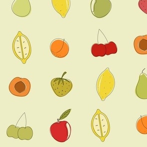 Fruit Repeat - pale yellow (small)