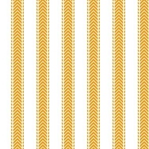 Arrow Ticking Stripe - Cheddar Orange