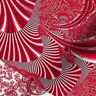 Red Fractal Brocade