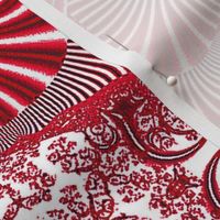 Red Fractal Brocade