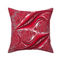 Red Fractal Brocade