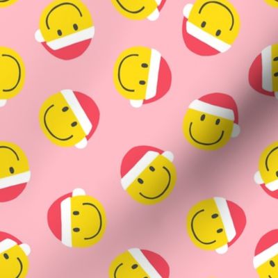  Happy Face Smile Santa - pink - LAD22