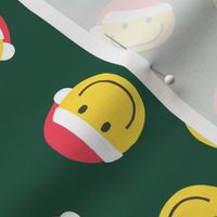  Happy Face Smile Santa - dark green - LAD22