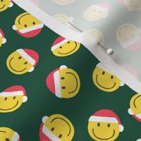 (small scale)  Happy Face Smile Santa - dark green - LAD22