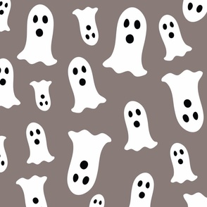 large ghosts in gray - spooky season