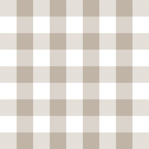 White poinsettia taupe plaid 4x4