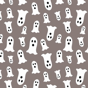 medium ghosts in gray - spooky season