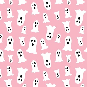 medium ghosts in bubblegum pink - spooky season