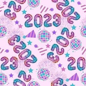 MEDIUM 2023 foil balloon fabric - bright leopard girls cute party fabric