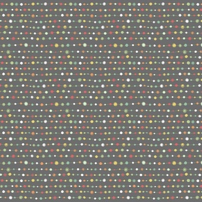 Multi-color Dots on a Wire - Dark Gray