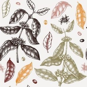 coffee plant pattern 