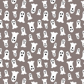 small ghosts in gray - spooky season