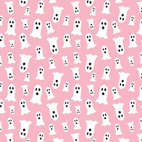 small ghosts in bubblegum pink - spooky season