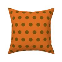 Polka Dot Orange Brown One Inch