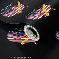 Solar Eclipse 2024 American Flag