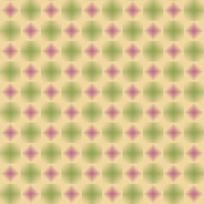 Victorian Flowers - Blur Squares - Rose_ Pale Lemon_ Lawn - f0d79f_ 3f7515_ b45e85