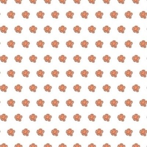 Orange Abstract Floral Script - Small Flower Companion - Pale Orange on white- febc9c