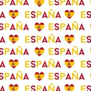 spain love fabric, Espana love fabric, country flag