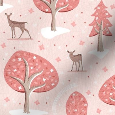 Forest Frolicking Baby Pink