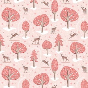 Forest Frolicking Baby Pink