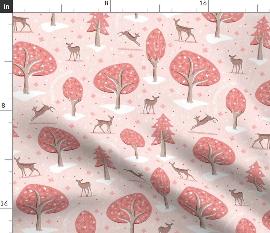 Forest Frolicking Baby Pink