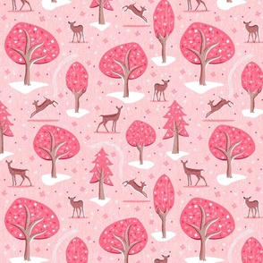 Forest Frolicking Hot Pink