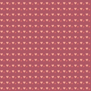 Heart pattern - deep red