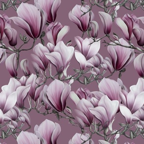 Pink Magnolia Chintz.Large