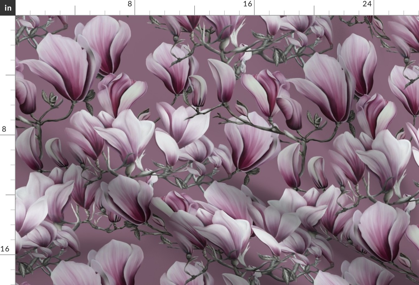 Pink Magnolia Chintz.Lge