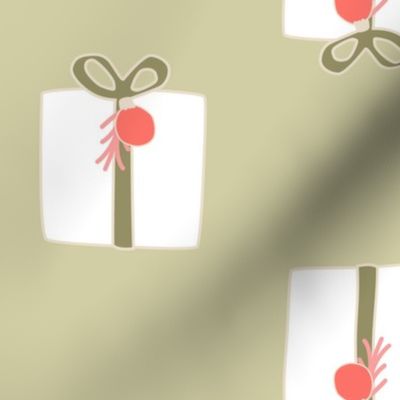 Simple Little Retro Christmas Presents Bright - 3 inch