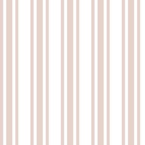 Ticking Stripe Tan Retro Christmas neutral  - 1 inch