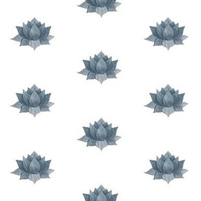 yoga, lotus, blue, seablue, bluegray2.67in x 2.67in