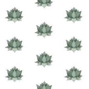 yoga, lotus, green, sage, 2.67in x 2.67in