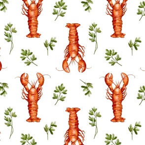Lobster and Parsley Pattern