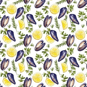Mussels and Herbs Pattern