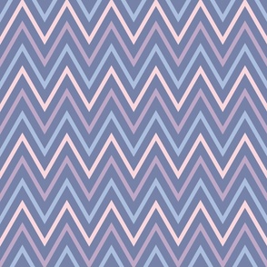 Purple, blue and pink chevron - Large scale
