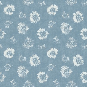 Daisy on Winter Blue