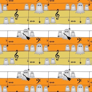 Musical Candy Corn Ghosts on Halloween