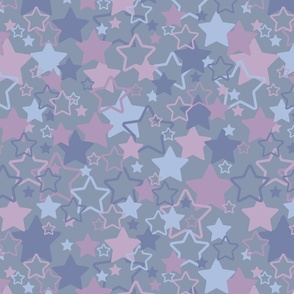 Purple and blue stars - Large scale