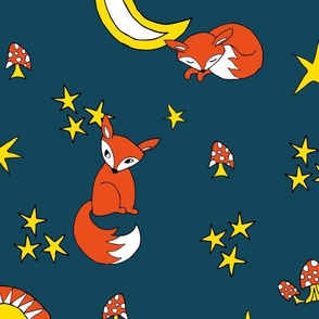 little fox under the stars - large scale