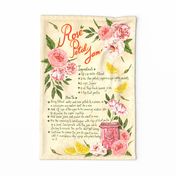 Rose Petal Jam Recipe Wall Hanging/Tea Towel