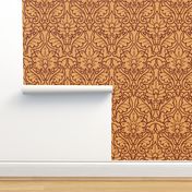 Tracery Damask - red on tawny